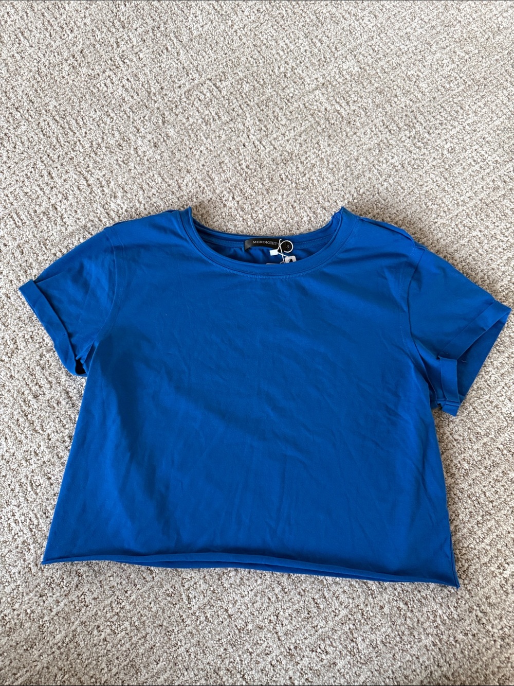 Women’s Bright Blue Cropped Tee
